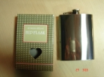 Hip Flask- Metal Shiny Plain Finish -8OZ/240ml    (ETB361)