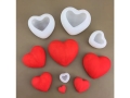 Silicone moulds - Hearts; 6pcs  (EBB1920)