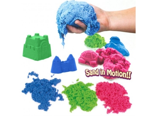 Kinetic sand set of 4 colors + molds 1000g   (MJ7526)