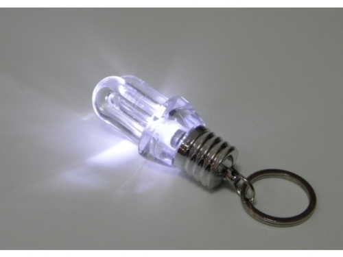 Keychain light bulb with LED diode (3 patterns) 1LED (PND-6766)