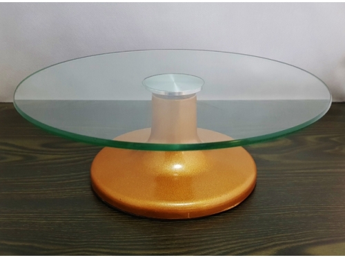 Glass rotating cake stand 30x10.5cm (MB-13557)