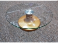 Glass rotating cake stand 30x10.5cm (MB-13557)