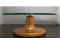 Glass rotating cake stand 30x10.5cm (MB-13557)