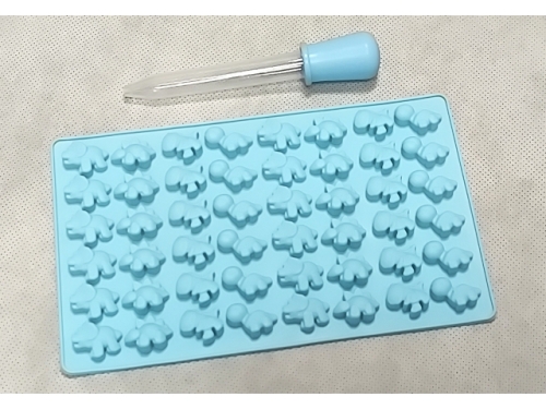 Silicone dinosaur jelly mold with pipette  (EKW202)