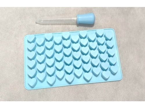 Silicone jelly heart mold with pipette (EKW200)