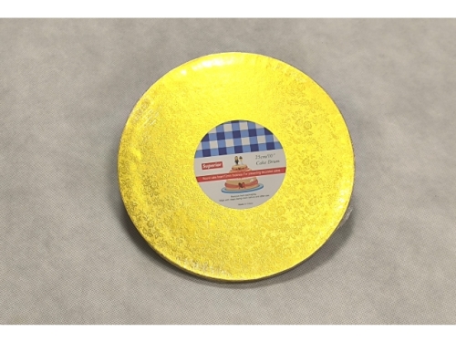 Thick gold cake base 12mm/25cm (EBB310)