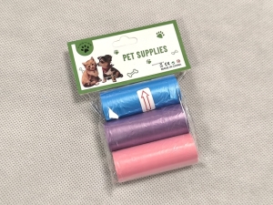 Pet Trash Bags - 6cm; 15pc/Roll; 3 Pcs/Stamp Card  (EPT768)