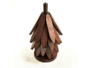 Tree-Shaped Wooden Coasters - 20*20cm 4 Pcs/Color Box Packaging (EKW229)