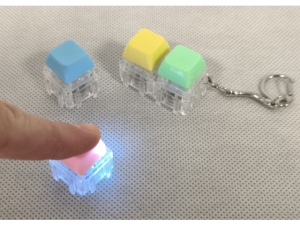 4 Keyboard Keys/Buttons Keychain with light; ABSmaterial (EKC547)