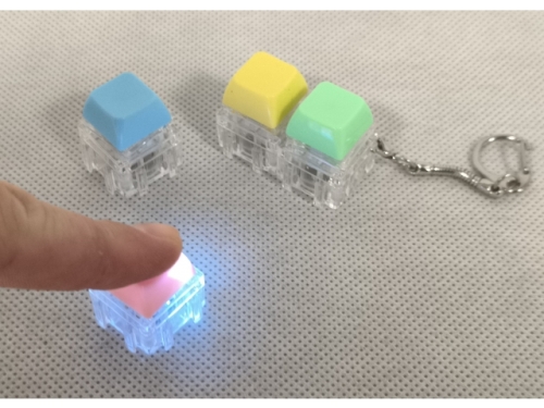 4 Keyboard Keys/Buttons Keychain with light; ABSmaterial (EKC547)