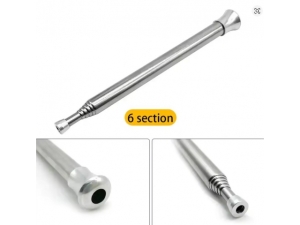 Telescopic Blow Poke - SUS 201; 6 sections; dia: 16mm; full size 63.5cm; (ETB53)