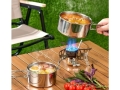 Travel Cook & Serve Set - 6Pcs/Set; 12cm pot+14cm pot+15cm pan+13cm plate+7cm cup+8cm cup; 304SS (ETB948)