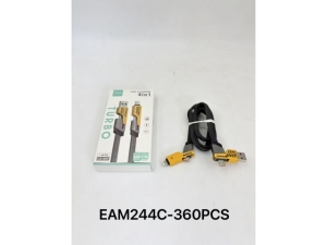 Treqa Charger Cable -- 4in1 Fast Chargin USB Cable; 65W + 27W; Single colour; Box packing (EAM244)