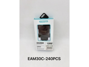 Adapter - Type C to USB+2; 120W GaN Super Fast Charger; Single colour box packing  (EAM30)