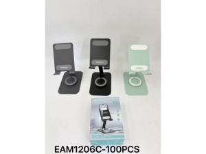 Mobile Phone Stand - PC+metal; mix colour; single colour box packing  (EAM1206)