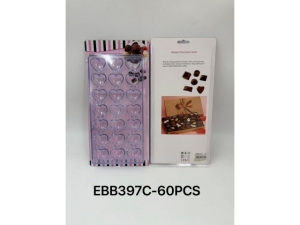 Chocolate Mould - Transparent; Heart shaped; 27.5*13.5cm; PC material; Opp Packing (EBB397)