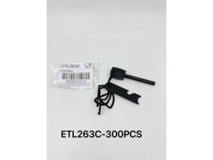 Survival Magnesium Firelighter - Product size: 95*26Mm; Scraper size: 75*20Mm; Black colour; 42Gms/Pc (ETL263)