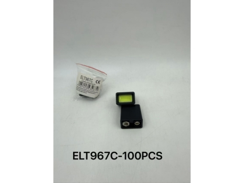 LED Torch for 9V Battery - 24mm*25.6mm*17mm; ABS material; COB light，with two modes; single opp packing (ELT967)