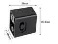 LED Torch for 9V Battery - 24mm*25.6mm*17mm; ABS material; COB light，with two modes; single opp packing (ELT967)