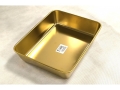 Stainless Steel Tray - 25*21*5.5Cms; Gold  (EKW1920)