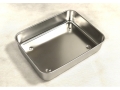 Stainless Steel Tray - 23.7*18.2*5.4Cms; Silver  (EKW1921)