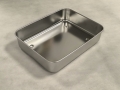 Stainless Steel Tray - 23.7*18.2*5.4Cms; Silver  (EKW1921)