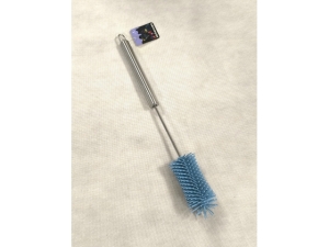 Bottle Cleaning Brush - Silicone Head + Stainless Steel Handle; 38Cms (EKW130) 