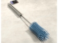 Bottle Cleaning Brush - Silicone Head + Stainless Steel Handle; 38Cms (EKW130) 