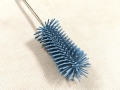 Bottle Cleaning Brush - Silicone Head + Stainless Steel Handle; 38Cms (EKW130) 
