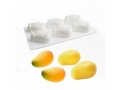 Fondant Moulds - Silicone; 6 Mangoes in 1 Single portion Rectangular Tray; 28*17*3.8Cms (EBB1928)