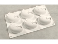 Fondant Moulds - Silicone; 6 Mangoes in 1 Single portion Rectangular Tray; 28*17*3.8Cms (EBB1928)