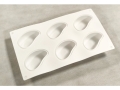 Fondant Moulds - Silicone; 6 Mangoes in 1 Single portion Rectangular Tray; 28*17*3.8Cms (EBB1928)