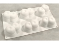 Fondant Moulds - Silicone; 6 Cherries in 1 Single portion Rectangular Tray  (EBB1933)