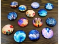 Fridge Magnets - Glass Scenery & star sky design (EDC255P)