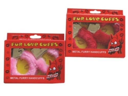 Furry Fuzzy Handcuffs with 2 keys ( EAD203)