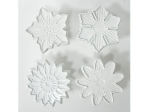 Molded cookie cutters snowflakes 4 pcs KQ0457