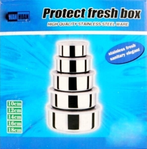 Steel container with a lid for food 5 pcs