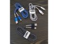 Charger Cable - Type C/1M With Aluminium Reinforcements Zipper  (EAM243P / MB-13684)