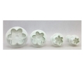 Cookies/Fondant Plunger Cutter Punch Set; Flower Shape (big) 4Pc/Set (EBB306P)