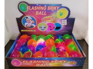 Squeeze Ball - Flashing Spiky Ball With String   MJ12060