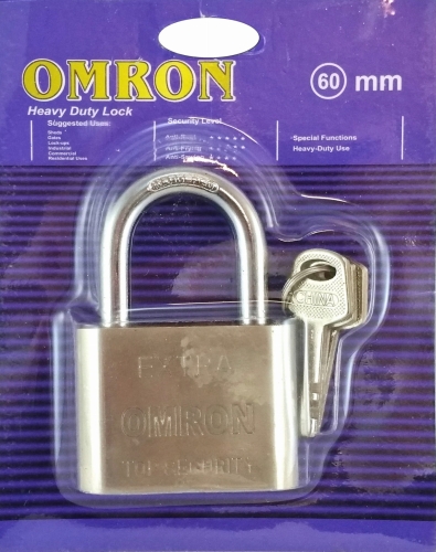 Omron  Chrome Padlock - 60Mm (EHO1499P, PND-M744)