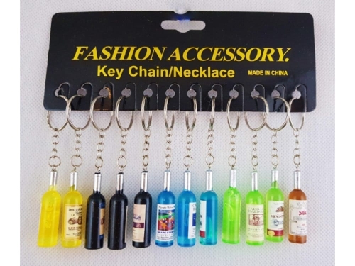 Wine Bottle Keychain 12pcs/Card (EKC1105)