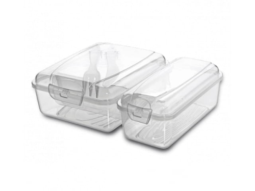 Double box lunch box with cutlery Titiz AP-9082