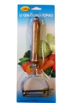 Steel peeler transverse blade wooden handle   MB-7614