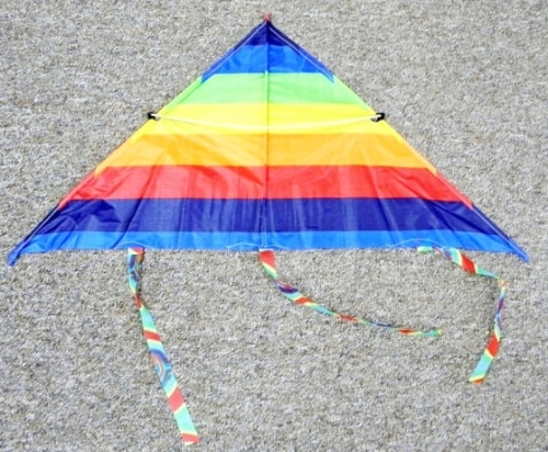 Kite with single line - Rainbow colors; 115Cms  (ECG549)