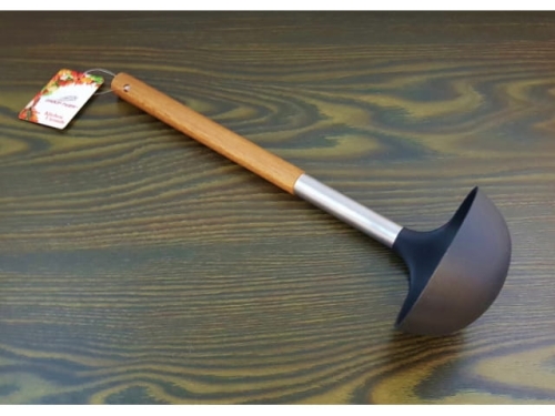 Round Headed Scoop- Wooden Handle 34cm  (EKW1101)