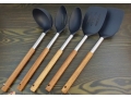 Round Headed Scoop- Wooden Handle 34cm  (EKW1101)