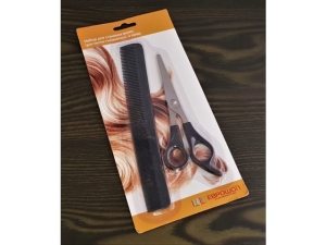 Set of hairdressing scissors with a comb  SM-701