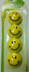 Refrigerator magnets faces (Mr. Smiley) 4 pcs 40mm (PND-9661)