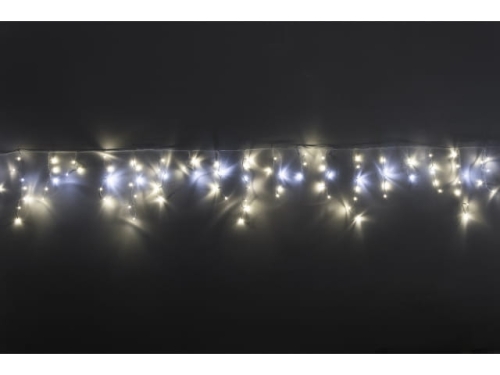 Icicles external 100 warm white LED flash plus cold